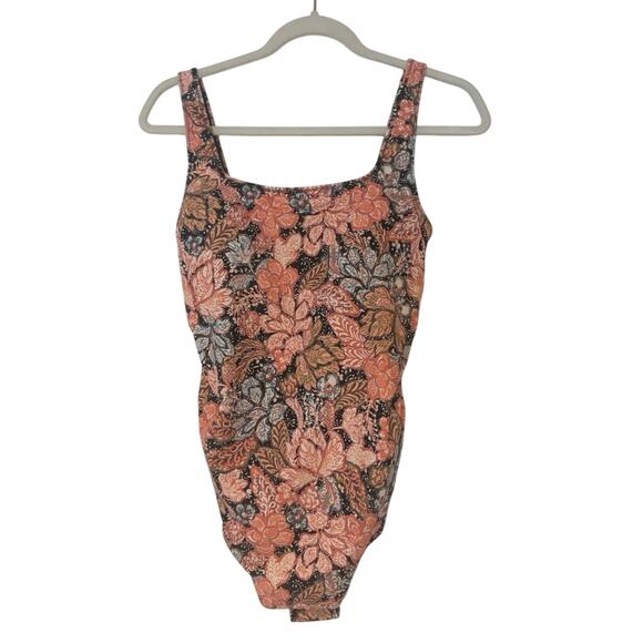NWT A Pea In The Pod Square-Neck Maternity One Piece Swimsuit Floral Size M - Picture 1 of 6